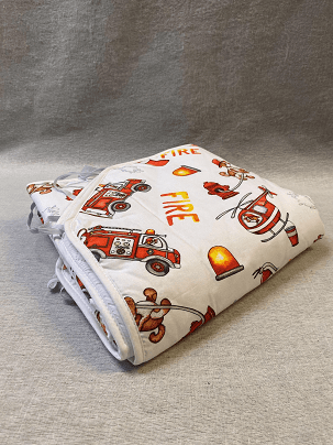 Derékalj lepedő óvodai fektetőre - tűzoltós