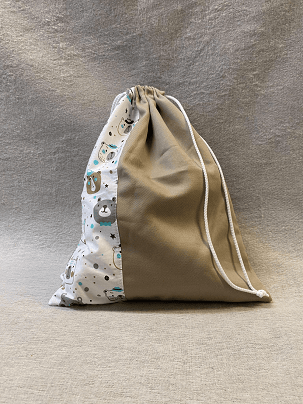 Óvodás tornazsák - barna, mackós