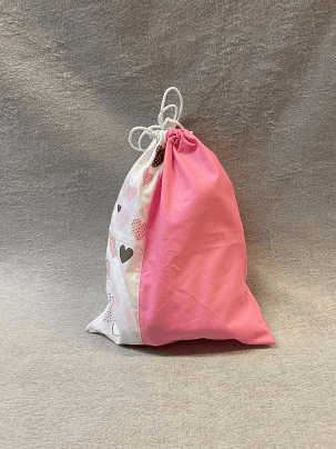 Óvodás tornazsák - rózsaszín, szivecskés