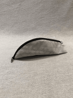 Ékalakú textil neszeszer - szürke