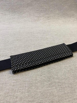 Seatbelt protector - black-white rectangles