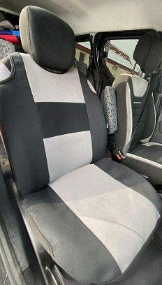 Trikó autóüléshuzat kárpitból - szürke