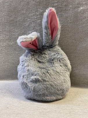 Nyuszifüles párnahuzat - sötétszürke